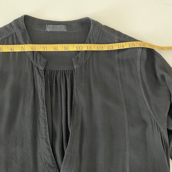 CP SHADES Black Wool Blend Popover Mini / Midi Dress S Lagenlook Casual Coastal - Picture 6 of 10